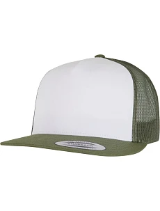 Flexfit 6006 5 panelová Trucker kšiltovka 55.6006 olive/white/loden