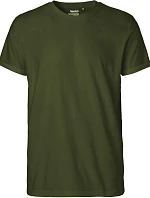 Neutral O 60012 Pánské bio tričko s ohrnutými rukávy 77.6012 military