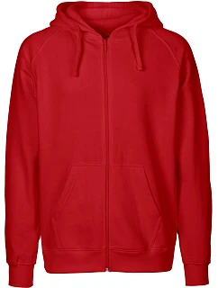 Neutral O 63301 Pánská mikina s kapucí z bio bavlny 77.6331 red
