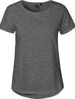 Neutral O 80012 Dámské bio tričko s ohrnutými rukávy 77.8012 dark heather