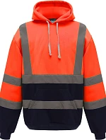 Yoko HVK 05 Hi-Vis mikina s kapucí 79.VK05 hi vis orange/navy