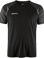 Craft Teamwear Squad Go Contrast Jersey M Pánské kontrastní sportovní tričko 82.2725 black/granite