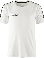 Craft Teamwear Squad Go Contrast Jersey Jr Dětské kontrastní sportovní tričko 82.2727 white
