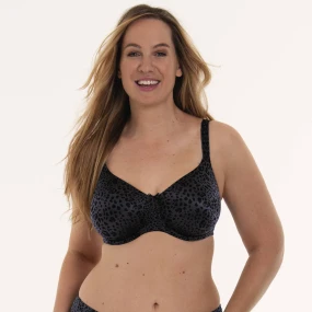 Joy podprsenka s kosticí moldovaná, Full Cup 5259 antracit - RosaFaia