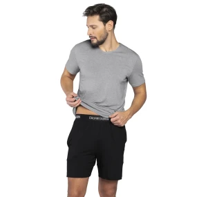 Italská móda Dallas krepový kraťas barva:melange-black