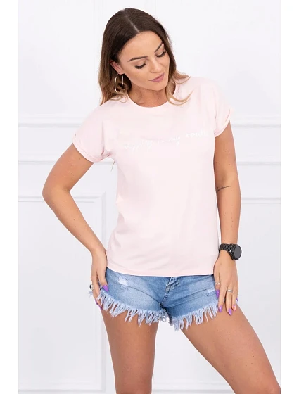 model 18743150 je moje kardio blůza pudrově růžová - K-Fashion