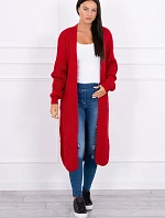 Dlouhý svetr červený