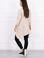 Oversize halenka s potiskem duhových rtů béžová