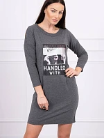 Rukojeť se šaty s grafitovým potiskem