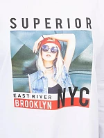 Halenka s potiskem Superior bílá