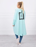 Mátová bunda s kapucí nadměrné velikosti