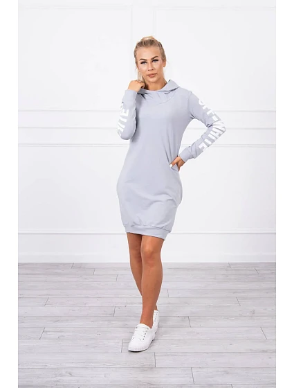 Off White šedé šaty