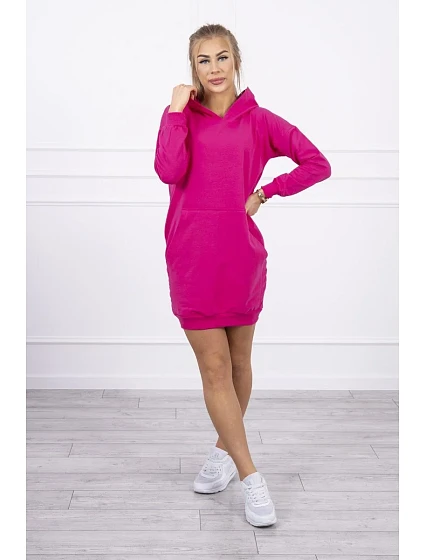 Šaty s kapucí fuchsiová