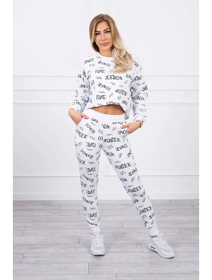 Sada s nápisy bílé barvy