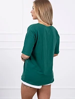 Kouzelně zelená halenka s potiskem