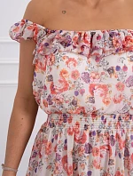 Zavinovací šaty s ecru pasem