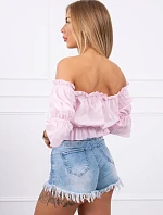 Pudrově růžová halenka