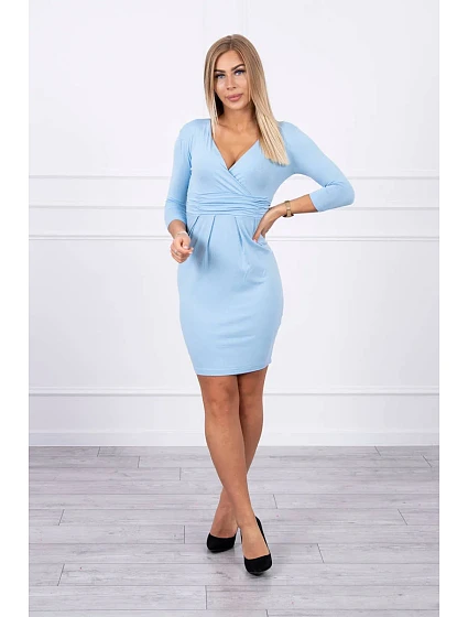 Přiléhavé šaty s modrou model 18747157 poprsí - K-Fashion
