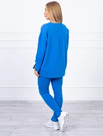 Souprava s oversize halenkou chrpově modré barvy