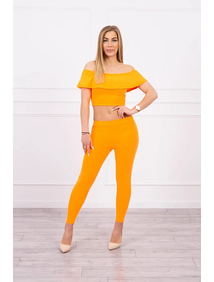 Sada s volánky oranžová neonová