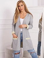 Dvoubarevná bunda s kapucí žlutá+šedá