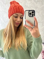 Fleecová čepice Iwona K221 červená