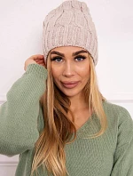 Fleecová čepice Iwona K221 beige