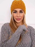 Fleecová čepice Roma K224 hořčicová