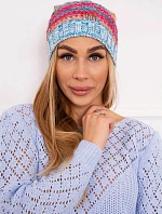 Fleecová čepice Klaudia K255 žlutá neon+modrá