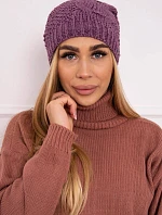 Fleecová čepice Carolina K243 tmavě růžová