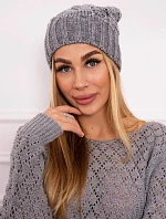 Fleecová čepice Paris K213 světle šedá