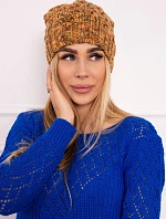 Fleecová čepice Roksana K209 hnědá