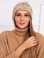 Pola fleecová čepice K267 fialová+žlutá