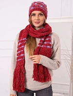 Dámská souprava se šátkem Anika K304 červená
