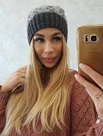 Fleecová čepice Bibiana K264 graphite+grey