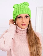 Čepice Magda s ohrnutím K293 zelená neonová