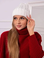 Ariana K299 ecru čepice s ohrnovacím lemem