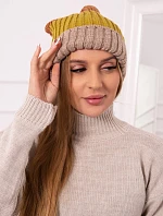 Fleecová čepice Bojana K265 beige+kiwi+camel