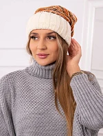 Dámská čepice Feba K330 ecru+red