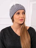 Dámská čepice Samara K346 šedá+černá