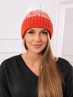 Dámská čepice Samara K346 červená+bílá