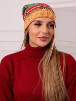 Fleecová čepice Klaudia K255 neon green+orange