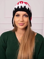 Dámská čepice Nikol K405 červená+bílá+černá