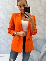 Sako s klopami elegantní oranžové