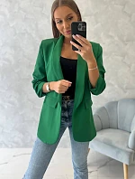 Bunda s klopou elegantní tmavě zelená