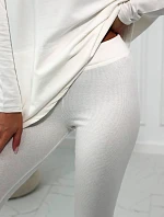 Bavlněná mikina s kapucí + legíny ecru