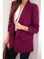 Bunda s klopou elegantní švestka Bunda s klopou elegantní švestka