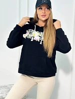 Mikina s nápisem Voyage černý