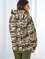 3dílná souprava Vřesoviště halenka, top a legíny khaki + ecru