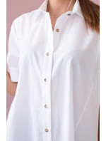 Bavlněná košile s krátkým rukávem bílý